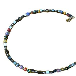 Handcrafted Multi Acrylic Ceramic Beads w/Silver